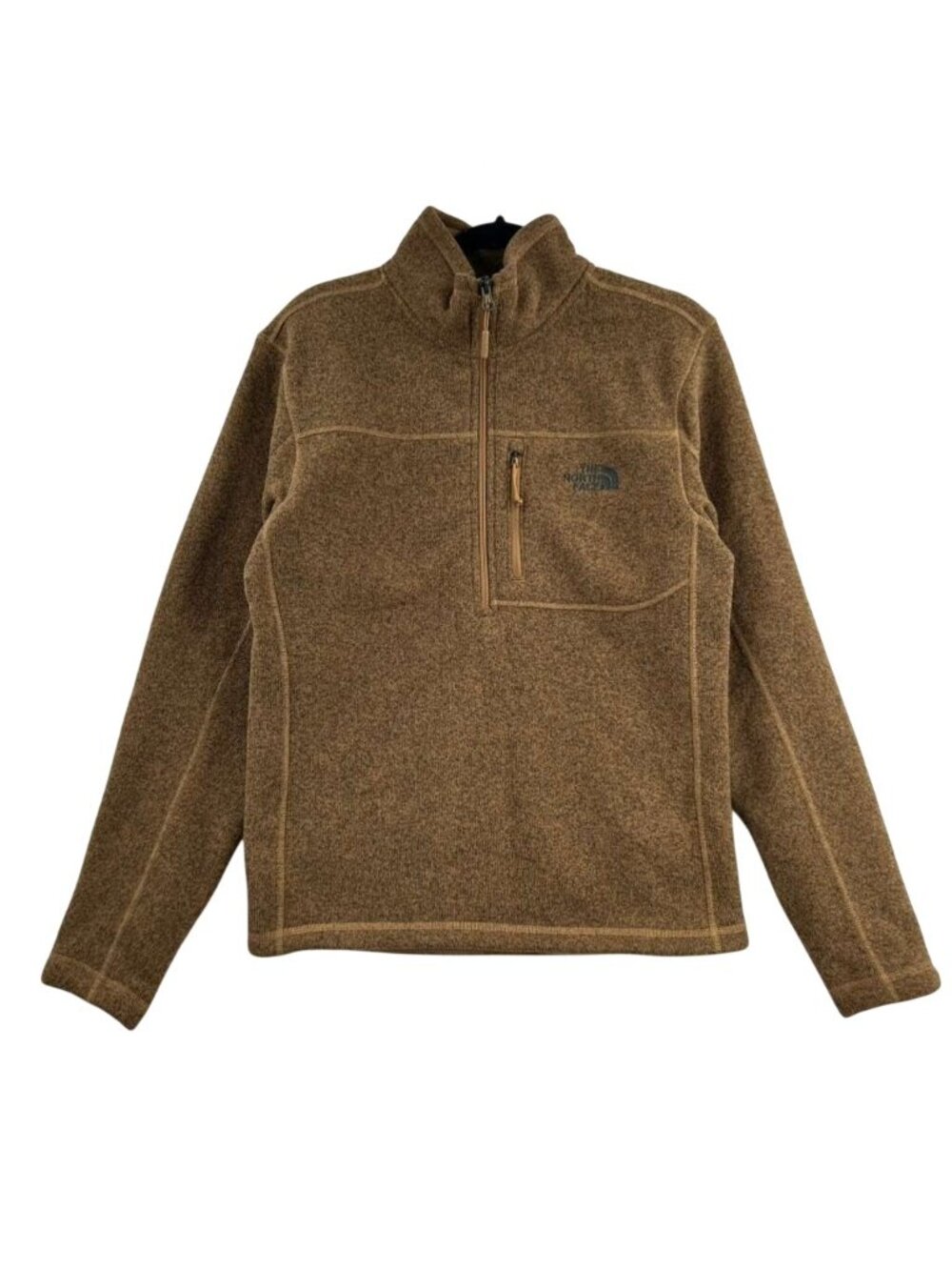 The North Face Gordon Lyons Jacket Men's Small Brown Fleece 1/2 Zip Pullover